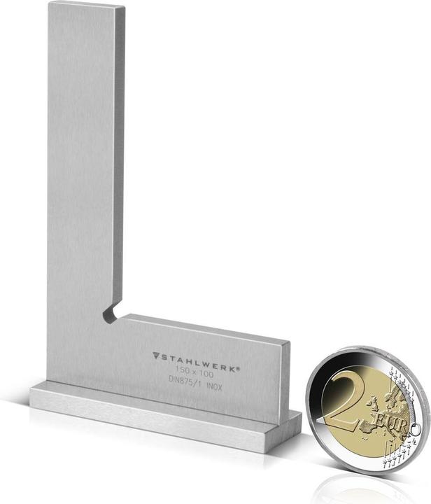 Immagine prodotto Stahlwerk Staffa di arresto 90° 150 x 100 mm DIN 875/1 in acciaio inox