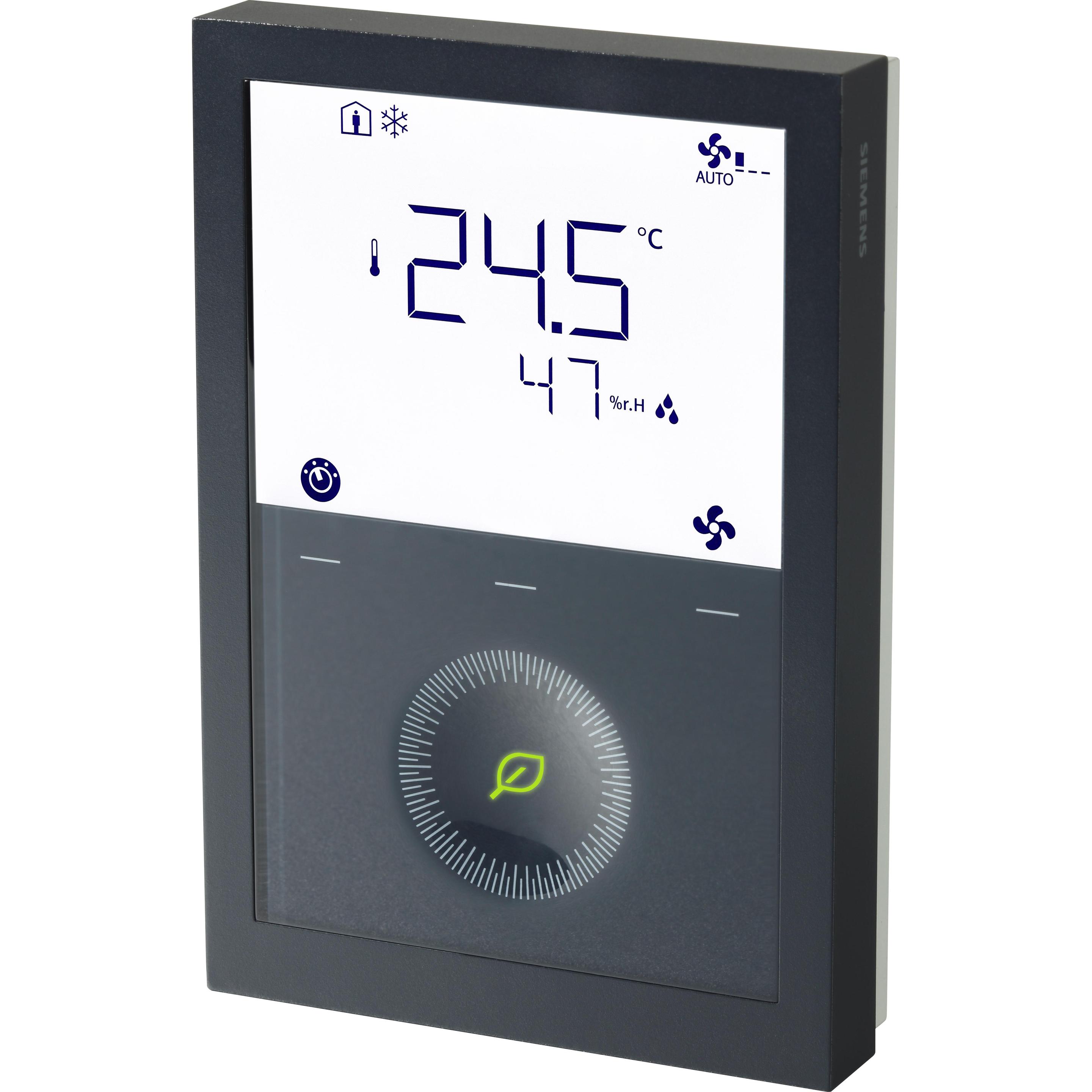 Siemens REGOLATORE DI TEMPERATURA AMBIENTE LCD 5..40°C 2/ (RDG200KN), Termostato, Nero