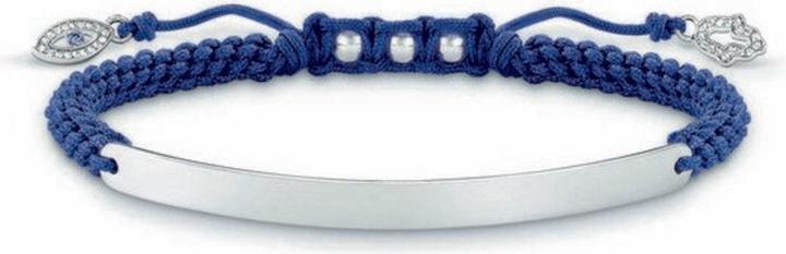 Immagine prodotto Thomas Sabo Bracciale Occhio Nazar Blu (19 cm, Argento, Materiale sintetico)