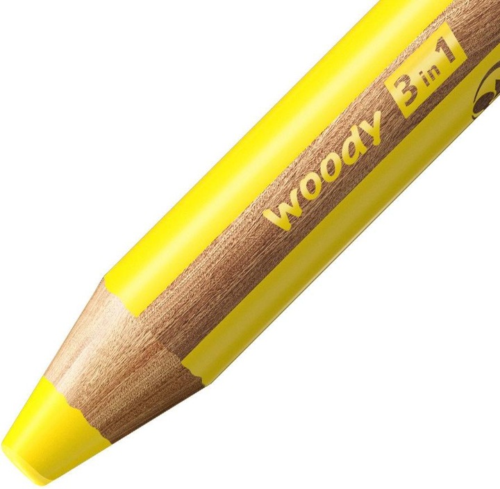Actual product image STABILO woody 3 in 1 coloured pencil (Yellow, 1 x)
