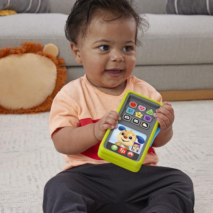 Actual product image Fisher-Price 2-in-1 Slide to Learn Smartphone (DU, F, D, I, QE) (English, French, German, Italian, 0.75 - 3 years)