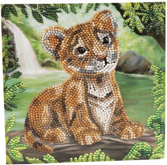 Produktbild Craft Buddy Tiger Cub, 18x18cm Crystal Art Card