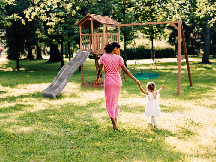 Image du produit Axi Beach Tower Tour de jeux avec balançoire Summer Nest Marron - Toboggan gris