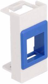 Actual product image Delock Easy 45 module keystone bracket 22.5 x 45 mm, white / blue