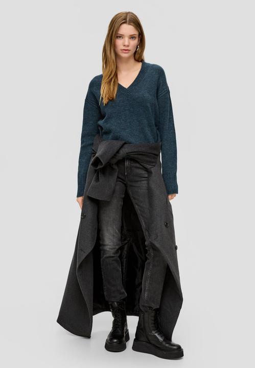 Produktbild s.Oliver Strickpullover Strickpullover mit V-Ausschnitt (S)