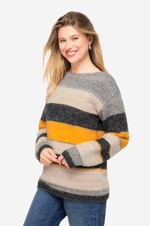 Produktbild Laurasøn Pullover, Ringelstrick, Wollanteil, Rundhals, Langarm (L)