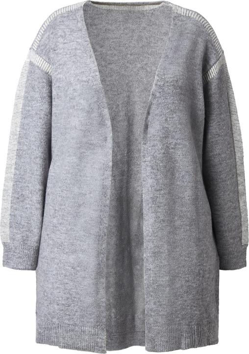 Image du produit Ulla Popken Long cardigan à manches longues et sans fermeture, coutures fantaisie (42, 44)