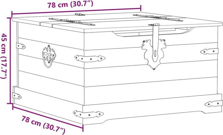 Actual product image vidaXL Truhe (78 cm, 273.78 l, 1x)