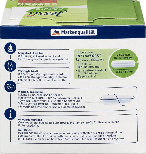 Actual product image dm Jessa Tampons Cotton Super nature