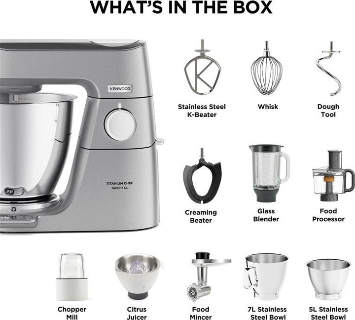 Produktbild Kenwood KVL85.704SI Titanium Chef Baker XL inkl. KAH359+KAX950+KAH64 (1200 W)