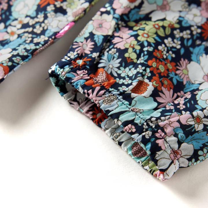 Produktbild vidaXL Kinder-Langarmbluse Dunkelblau 104,Material: 100 (104)