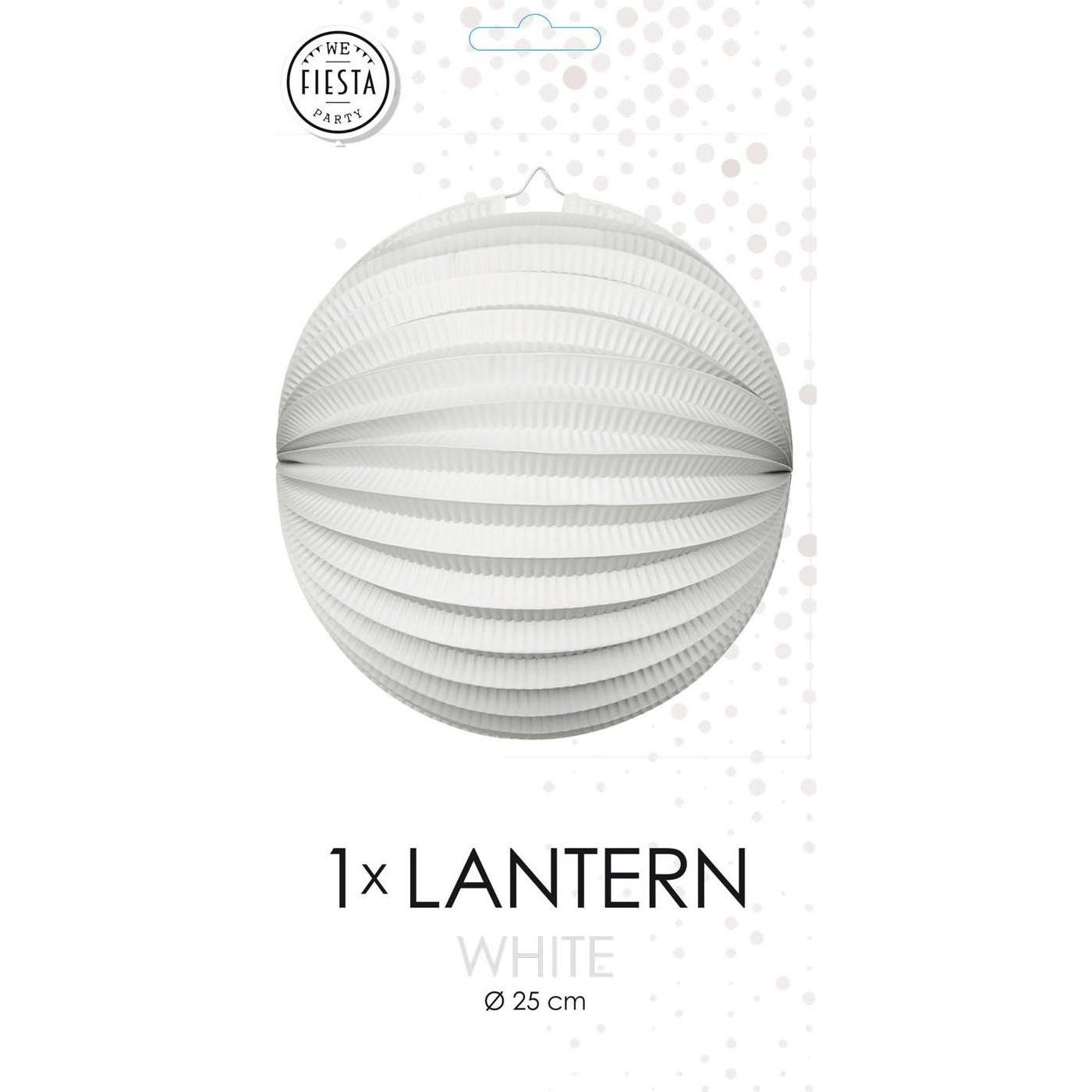 Thumbnail - Globos, Laterne, Papierlaterne rund weiss, 25cm (Ø 25 cm)