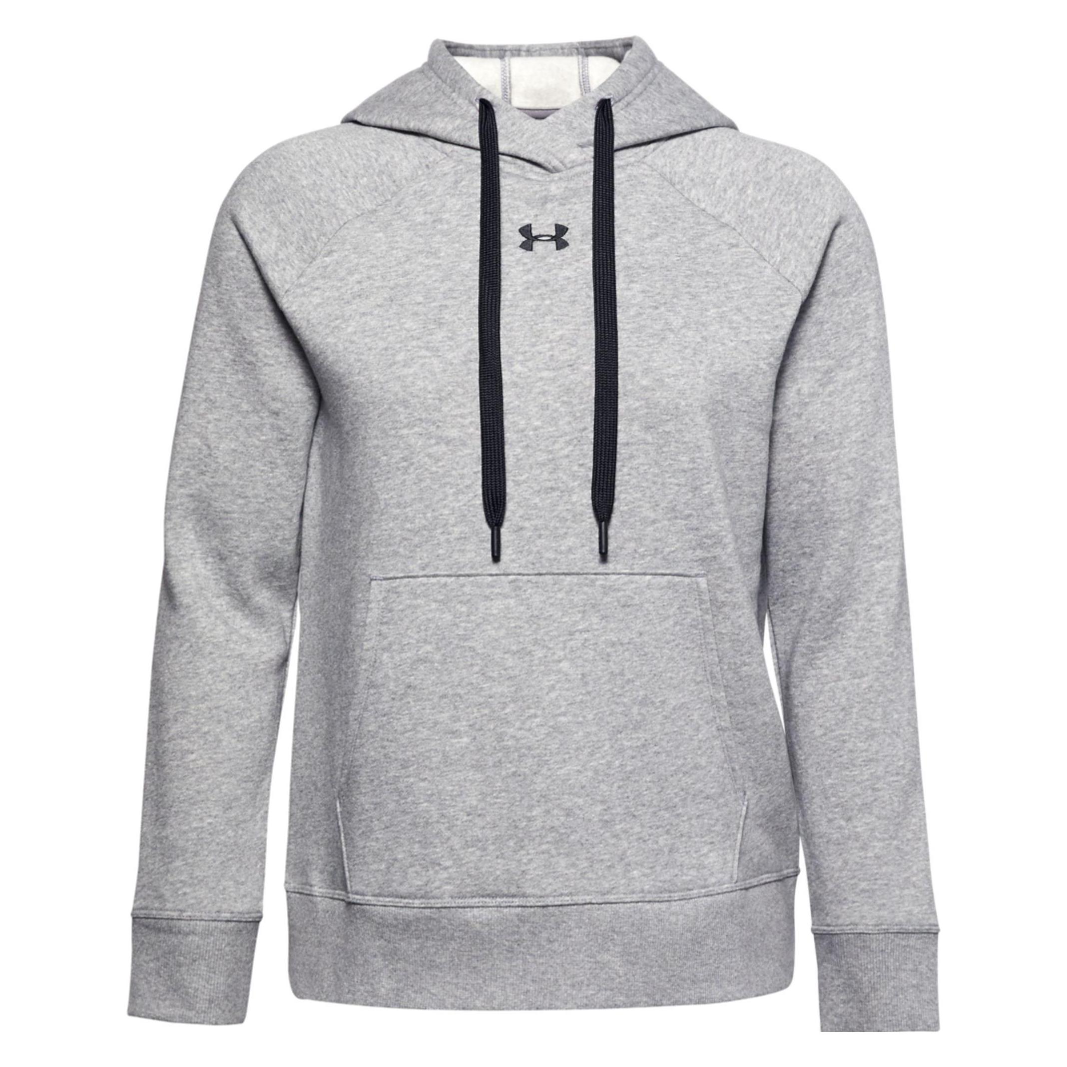 Under Armour, Damen, Pullover, Rival Fleece Kapuzenpullover Damen, Grau, (M)