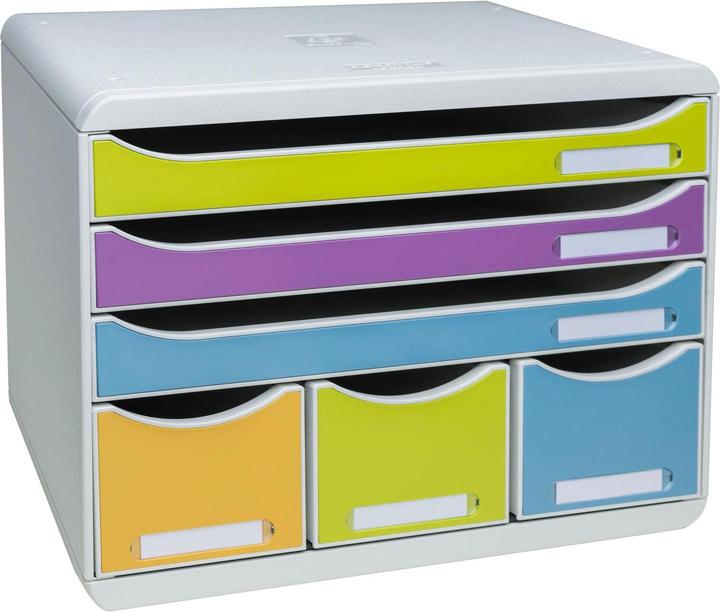 Exacompta Schubladenbox STOREBOX, 6 Schubladen, Pop N'Co (A4)