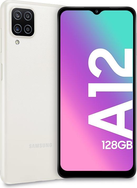 Actual product image Samsung Galaxy A12 EU (128 GB, White, 6.50", Hybrid Dual SIM, 4G)