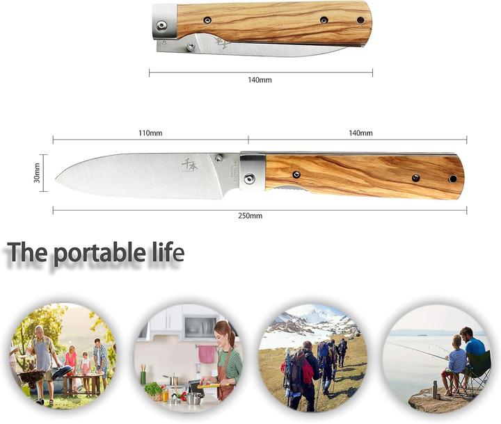 Produktbild Senbon Klappbares Santokuküchenmesser (11 cm)