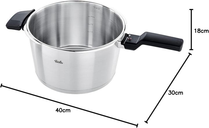 Immagine prodotto Fissler Padella rapida Vitaquick Premium senza inserto 3,5 litri (22 cm, Cucina a vapore, Padella per friggere, Acciaio inossidabile)