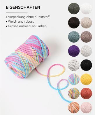 Produktbild Lalana Makramee, Macrame Rope, Knüpfgarn 3 mm x 90 m, 330 g (90 m)