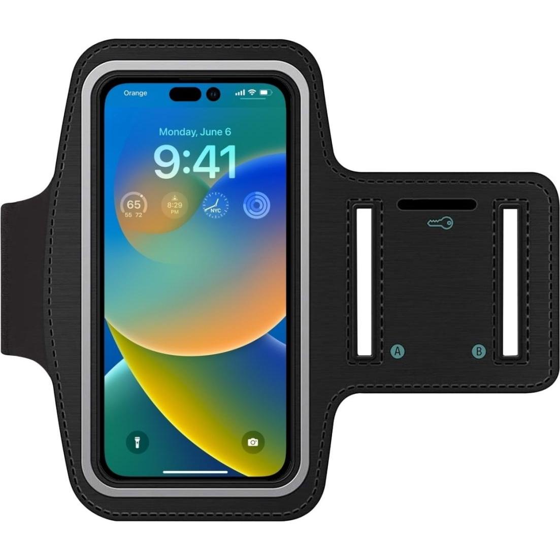 SmartFitness Sport Armband, Smartphone Sportarmband, Schwarz