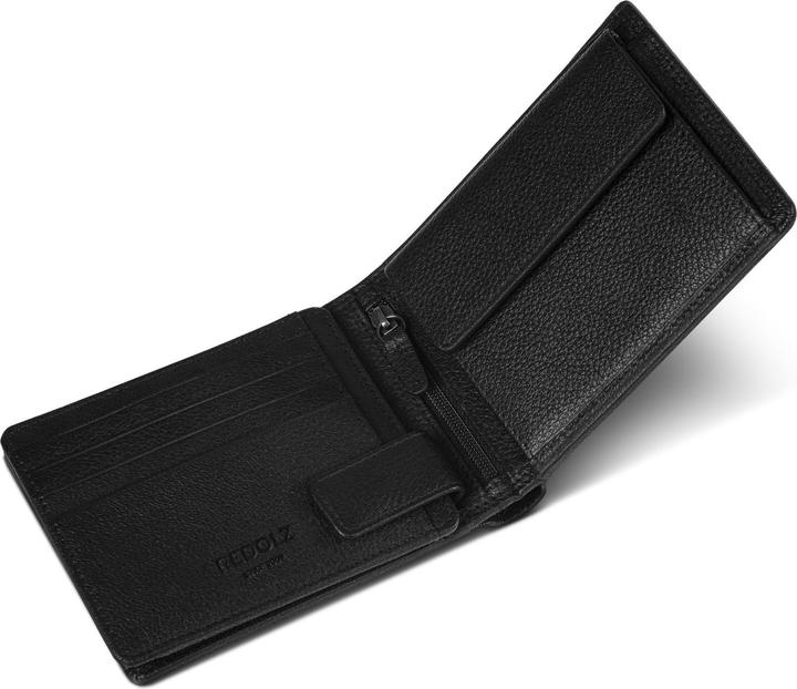 Produktbild Redolz Leather Essentials QF Geldbörse RFID Leder 12 cm ausklappbar mit Reissverschlussfach