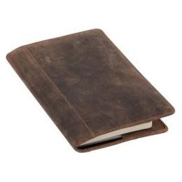 Pridesoul, Notitieboekje + Schrijfblok, Pride&Soul Leren Hoes Perkins, Gemaakt Van Leer, Bruin (A5, Hardcover)