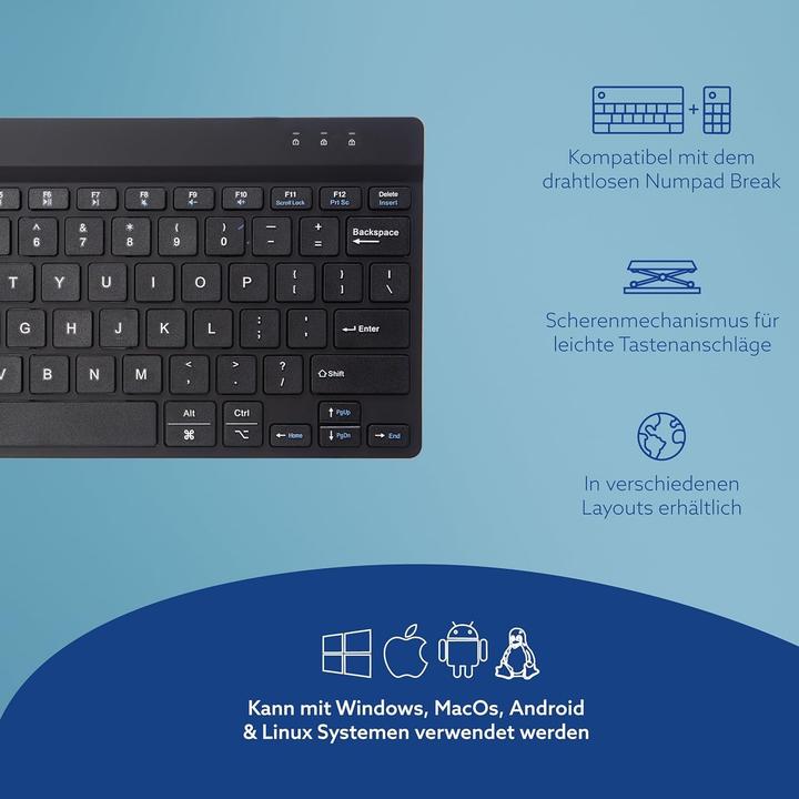 Actual product image R-Go Tools R-Go Keyboard Compact Break US Layout wireless black (US, Wireless)