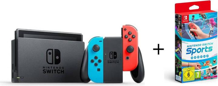 Immagine prodotto Nintendo Switch - Rosso neon/blu neon + Switch Sports