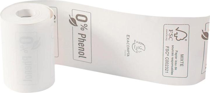 Actual product image Exacompta Receipt Roll 55g, 57x40mm-18m - White - New