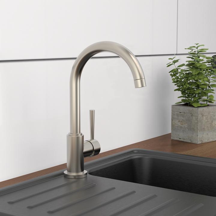 Actual product image NoName Kitchen tap CORNWALL sink mixer stainless steel look swivelling 79126