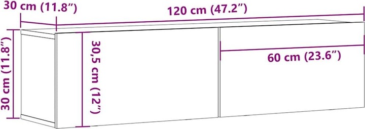Actual product image VidaXL Johanna (120 x 30 x 30 cm)