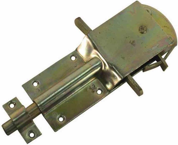 Produktbild GAH Sicherheits-Stallriegel Länge 200 mm Breite 125 mm Stahl galvanisch gelb verzinkt (Möbelriegel, 1 Stk.)