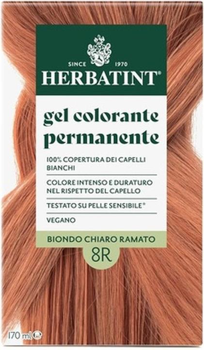 Immagine prodotto Herbatint Permanent Hair Color Gel 8R Light Blonde Copper 170ml - Ammonia-Free (8R Biondo Chiaro Rame)