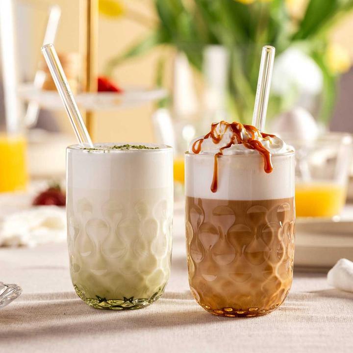 Produktbild Leonardo Latte Macchiato Becher Gocce 390 ml, 2 Sück, Grün (390 ml, 2x)