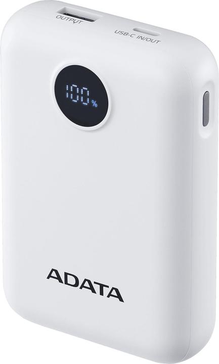 Actual product image Adata Powerbank P10022-12 10000 mAh, Akkutyp: Lithium-Polymer (10000 mAh, 15 W, 37 Wh)
