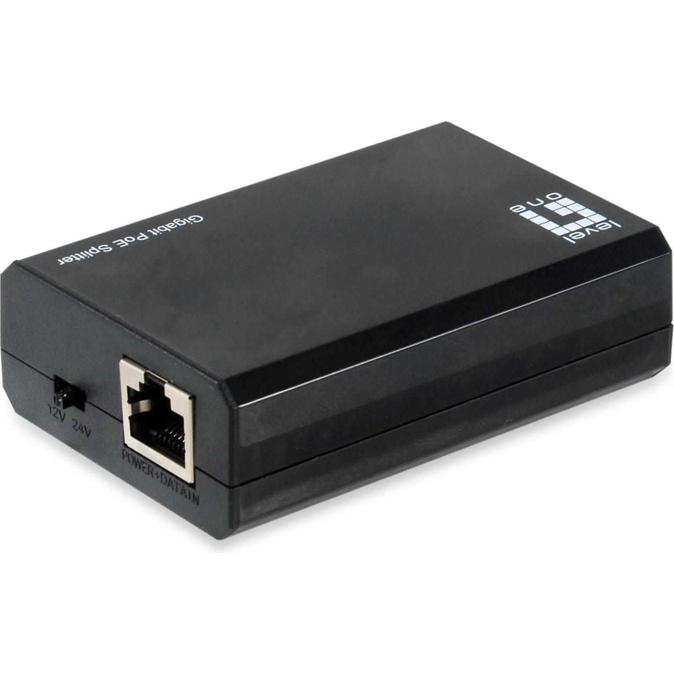 LevelOne Splitter (802.3af (PoE), 802.3bt (PoE+++), 802,3at (PoE+), 60 W), Iniettore PoE
