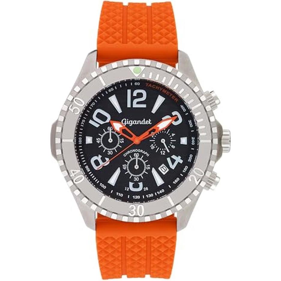 Gigandet, Orologio da polso, Analoge Taucheruhr mit Chronograph, Datum und Stoppfunktion, (Orologio da polso analogico, Orologio sub, Cronografo)
