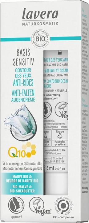 Lavera Q10 basis sensitiv (Augenpflege Crème, 15 ml, Tag + Nacht)