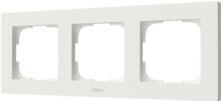 Actual product image Aqara Switch Frame H2 EU (3-gang) White