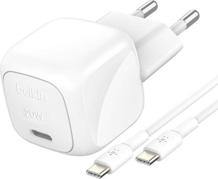 Actual product image Belkin BoostCharge 20 W USB-C with PD, incl. USB-C cable (20 W, 1 portion)