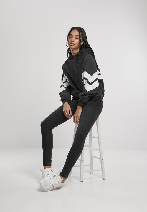 Produktbild Urban Classics Ladies Mix Crinkle Nylon Sweat Hoody (XL)