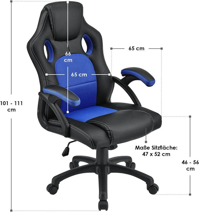 Image du produit Juskys Chaise de bureau Racing (46 - 56 cm)