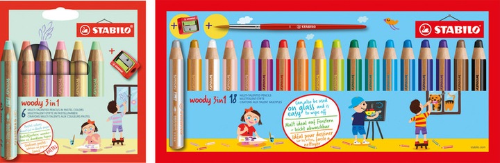 Produktbild STABILO woody 3 in 1 Buntstift (Mehrfarbig, 6 x)