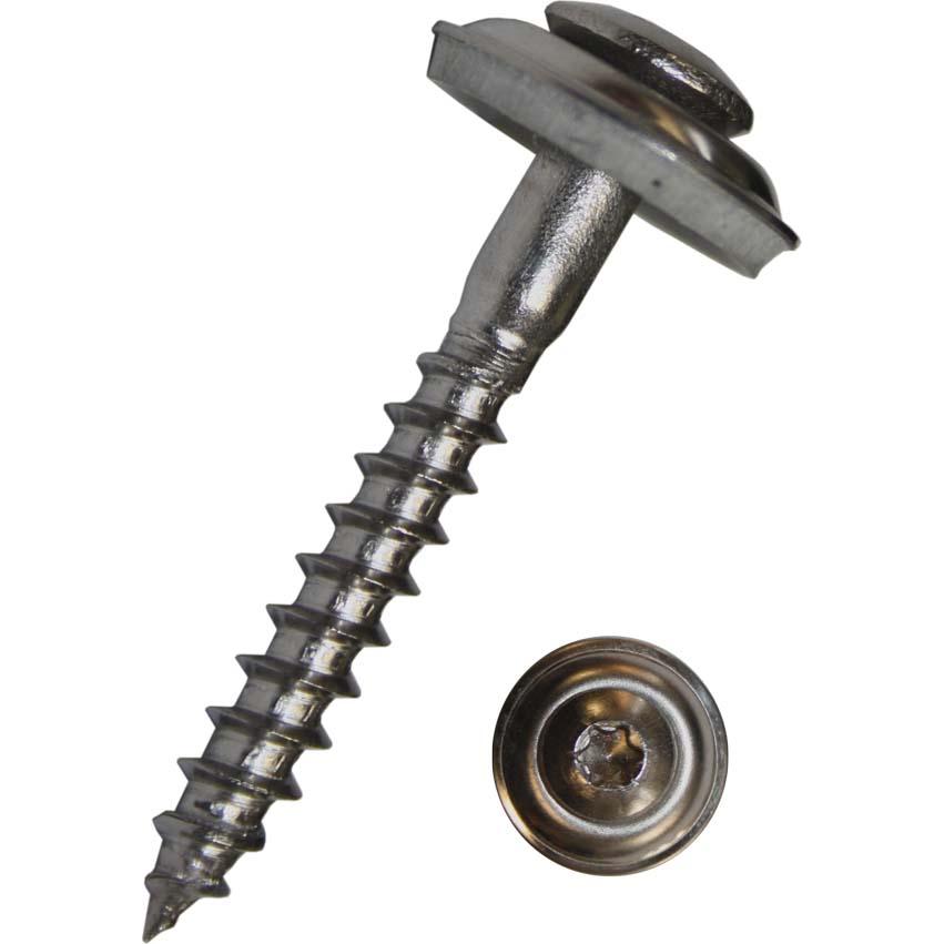 Thumbnail - Dresselhaus, Schrauben, Spenglerschraube m. Dichtscheibe 4,5x55 mm Edelstahl A2 mit I-Stern I 20, 100 Stück (100 Schraub...