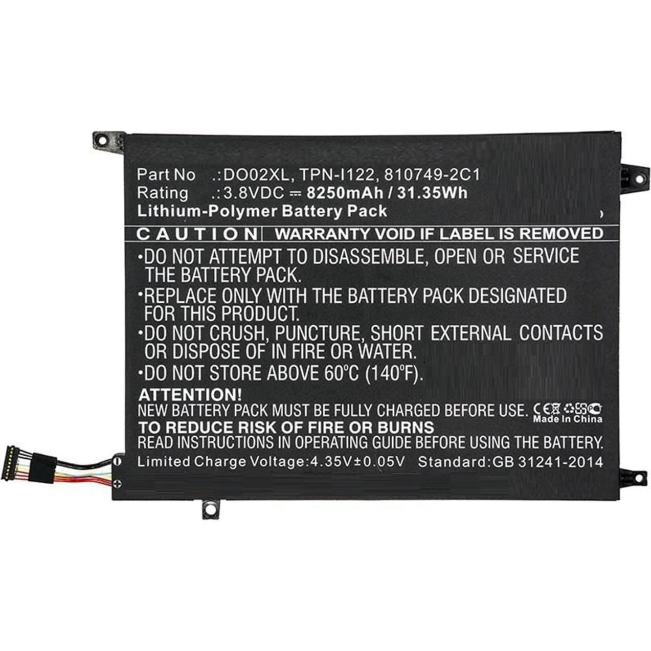 CoreParts Batteria del computer portatile per HP (8250 mAh), Batteria per notebook, Nero