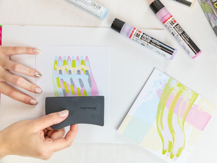 Actual product image Marabu Squeegee Art Acryl Set Pastell (25 ml)