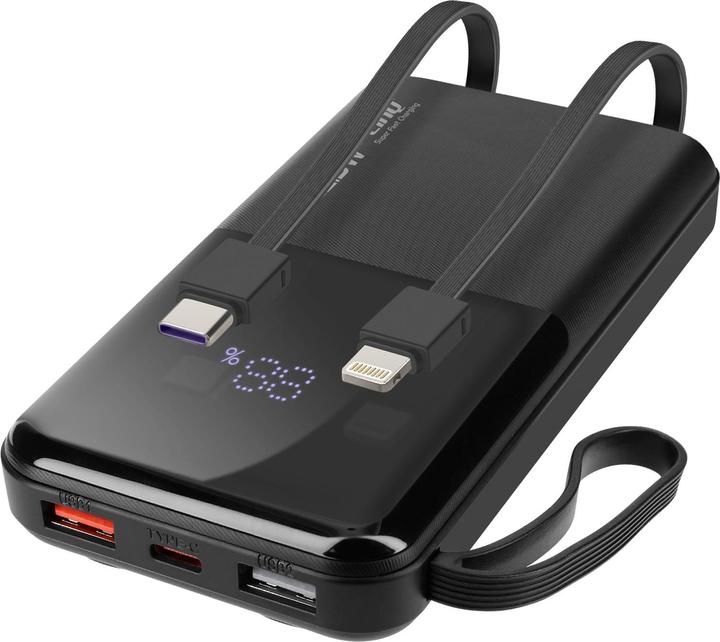 Produktbild LinQ 10.000mAh Powerbank + Lightning / USB-C Kabel (10000 mAh)