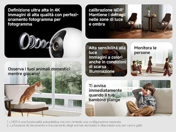 Immagine prodotto Xiaomi Smart Camera C701 360 4K EU BHR07X7EU (3840 x 2160 pixel)