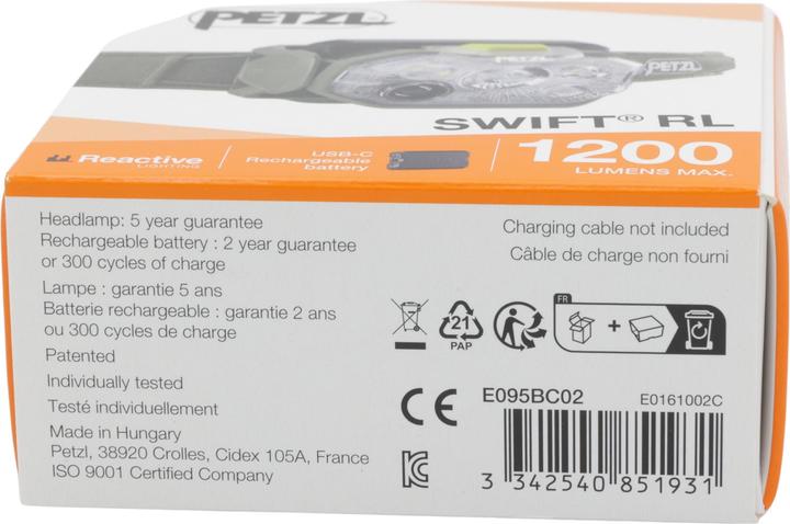 Image du produit Petzl E095BC02 Headlamp SWIFT® RL green jungle (1200 lm)