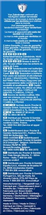 Actual product image Oral-B Pro Battery (Oscillating toothbrush)