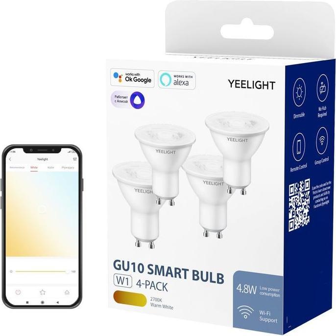 Actual product image Yeelight Smart Bulb (GU10, 4.80 W, 350 lm, 4 x, G)